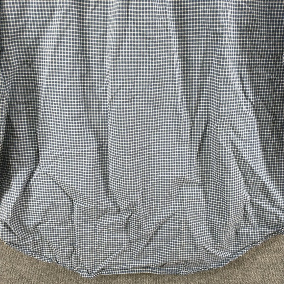 Abercrombie & Fitch Men's Button-Down Shirt Blue White Large Long Sleeve Check - Picture 8 of 12